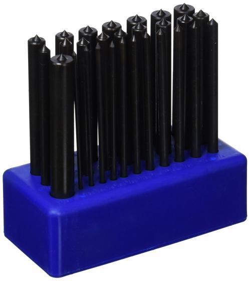 KIT PUNZONI x PUNZONATURA riprodurre marcatura precisa  ACCIAIO appuntita 28 pz