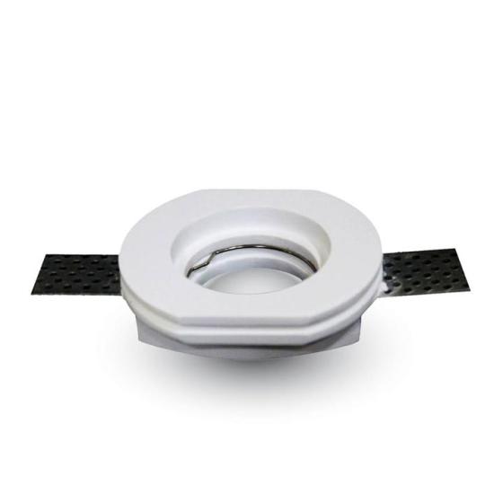 LED GU10 FITTING ROUND GYPSUM ?100 WHITE