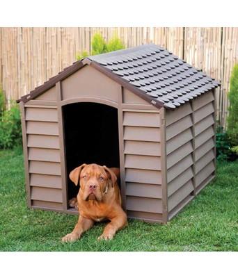 CUCCIA X CANI PVC 86X84X82H BEIGE/MARRONE