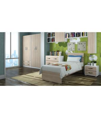 LINEA MODERN LETTO SINGOLO CM 85X200X98H OLMO