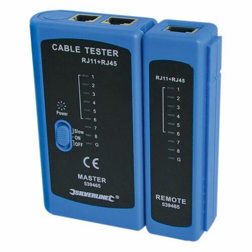 TESTER PER CAVI DI RETE LAN PLUG RJ45 ETHERNET E RJ11 TELEFONO
