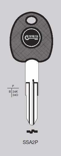 CHIAVE PREDISPOSTA PER TRANSPONDER PROFILO SY3SU  SSY3 SSA2P  SSANGYONG