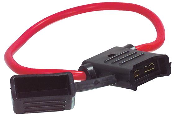 PORTAFUSIBILE VOLANTE  x FUSIBILI  LAMA PORTATA 30A 10AWG 24V CAVO 30 CM nedis