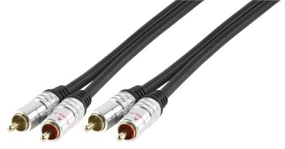 AUDIO CABLE 2X RCA MALE-2RCA MALE 5.00 M