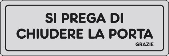 Adesivo si prega di chiudere la Porta grazie abitazioni 15CMx5CM START