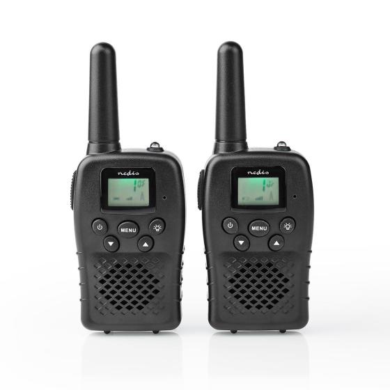Ricetrasmittente Portata 10 km 8 Canali VOX Batterie Ricaricabili 2 Unita Nero