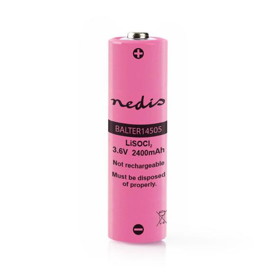 BATTERIA LITIO CLORIDE 3.6 V DA 2400 mAh AA MINISTILO R6 50.2 mm 14.3 mm ER14505