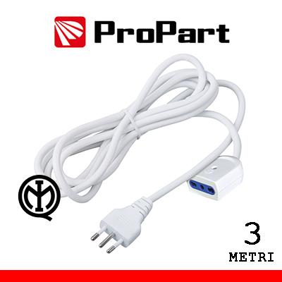 CAVO PROLUNGA CORRENTE ELETTRICA PRESA DOMESTICA CASA GIARDINO 3 metri volante