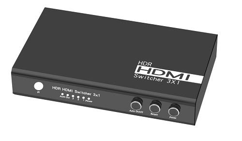 SWITCH 3x1 HDMI 2.0 HDR TV PRESA MULTIPLA SDOPPIATORE ADATTATORE AUTO ON/OFF