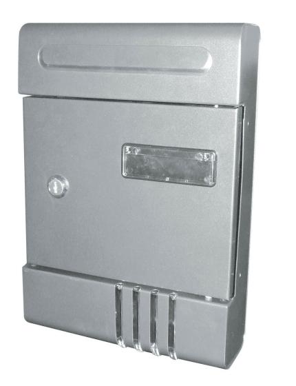 1 PZ Di CASSETTA POSTALE ACCIAIO"CONDOMINIO SILVER