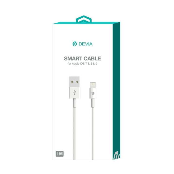 DEVIA Smart Cable Lightning USB Cavo di Ricarica 1 Metro IOS 8 Apple, Ipad