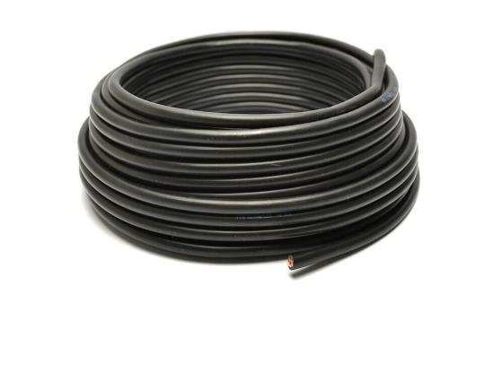 100 mt di cavo elettrico bipolare sezione 2x1 mm nero gomma flessibile