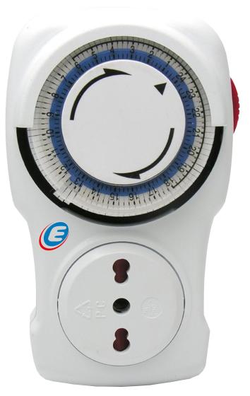 PRESA ELETTRICA CON TEMPORIZZATORE PROGRAMMABILE TIMER 230V 24 ORE SPINA