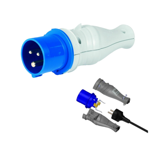 ADATTATORE PER CABLARE IN MODO FISSO A SCOMPARSA UNA SPINA SCHUKO 220 VOLT rosi
