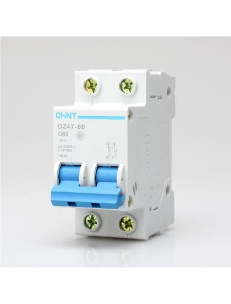 Magnetotermico 2p 6a 4,5ka 2 Moduli Interruttore   Chint 41205 Curva C