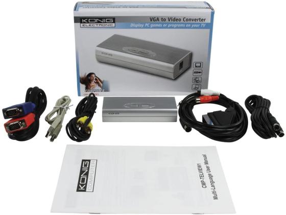 Tele View 1 Convertitore Universale Portatile VGA a TV Colore Acciaio
