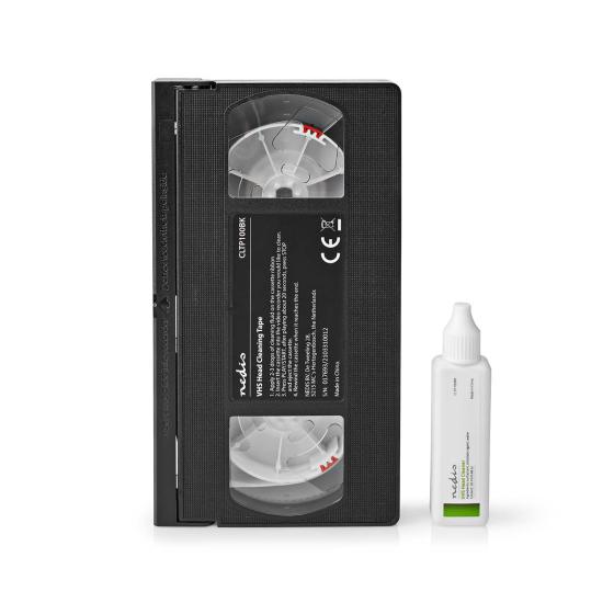 NASTRO x PULIZIA PULISCI TESTINE x VCR VIDEOREGISTRATORE TIPO CASSETTA VHS nedis