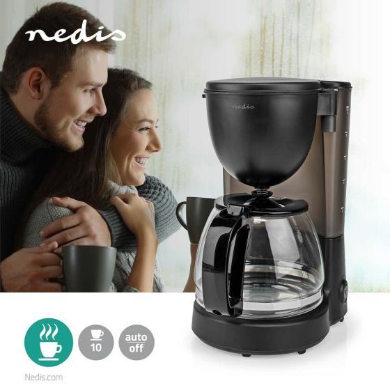 Macchina per il Caffe Americano 800 w Caffettiera Elettrica 10Tazze nedis