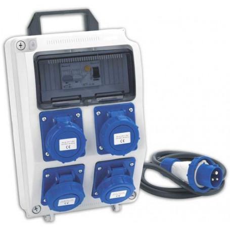 KIT QUADRO ELETTRICO ASC DA CANTIERE FISSO CON 4 PRESE INDUSTRIALI SERIE 11 IP67
