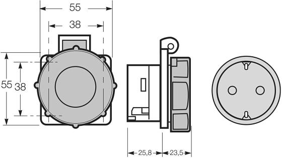 ROSI FAMATEL 13960-Base TTL Incastro 2P, 16 a, IP67 gruppo elettrogeno