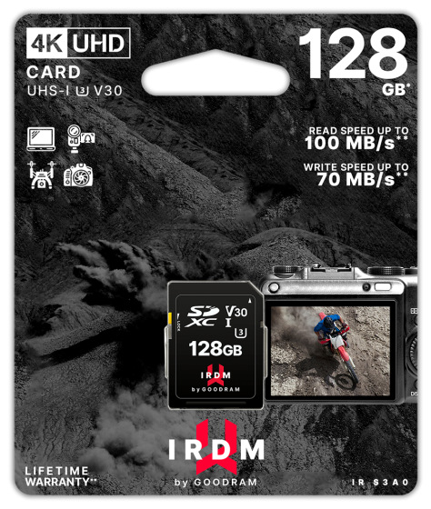 Scheda SD 128GB UHS I U3 Goodram - blister retail