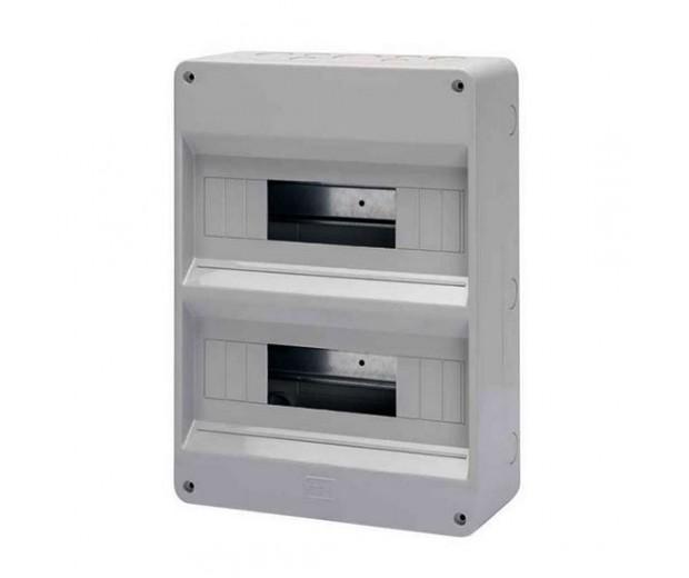 Centralino da parete 12/24 moduli SENZA portello grigio  240-305-95mm IP40