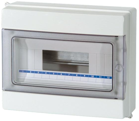 Centralino da parete stagno IP65 con porta trasparente 12 moduli