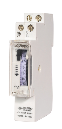 ZIPPO Interruttore Orario giornaliero Orologio Timer Modulare 1 DIN  1701