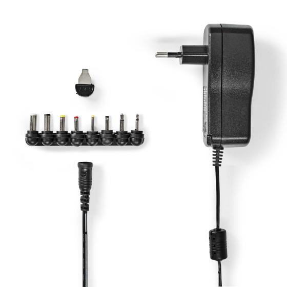 ALIMENTATORE STABILIZZATO UNIVERSALE 3V-4,5V-6V-7,5V-9V-12V 12W SWITCH ACPA109