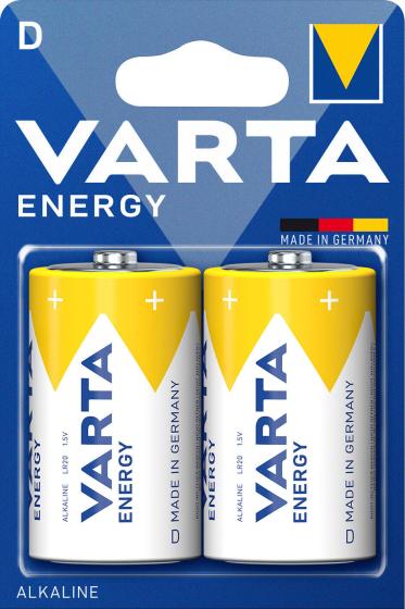 Varta Energy Batteria Alcalina, Mono, D, LR20, 1,5 V Confezione da 2
