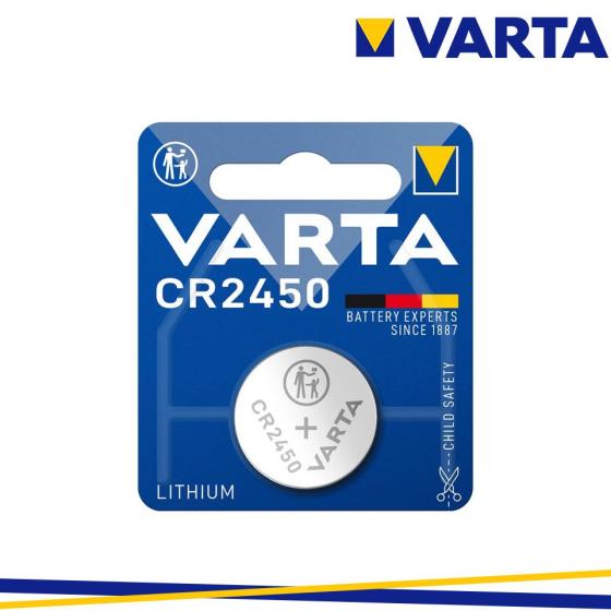 Batteria a bottone cr 2450 litio varta 570mah 3v