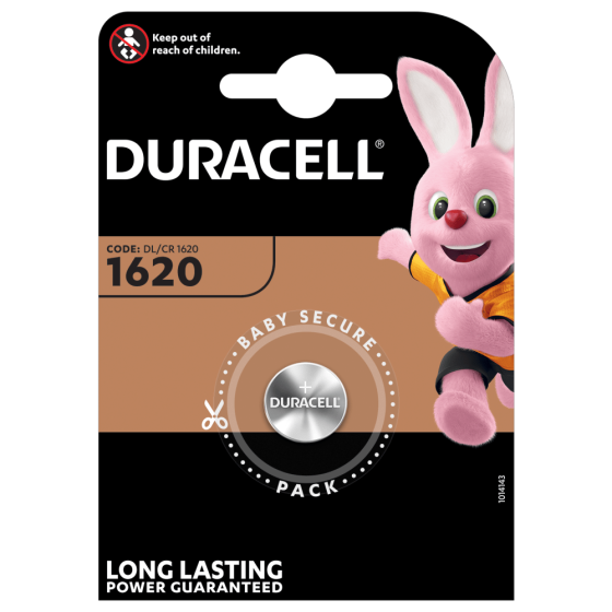 DURACELL BATTERIA CR1620-DL1620-ECR1620 LITHIUM 3V