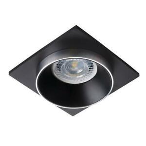 faretto incasso simen 220-240 volt CE IP20 fisso interno nero quadrato