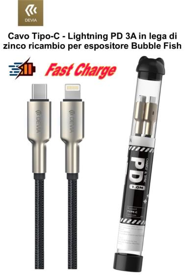 Cavo Bubble Tipo-C - Lightning lega zinco  Lightning PD 3A