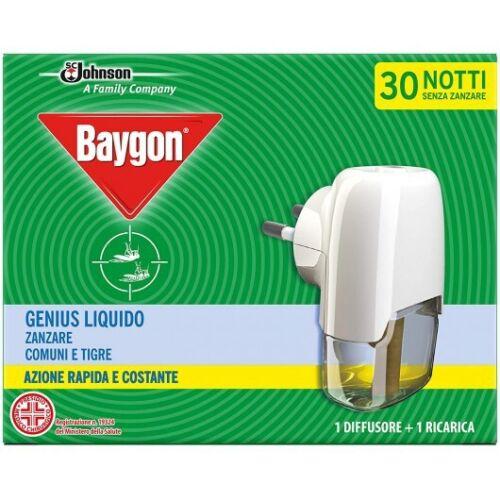 Baygon Genius Liquido Azione Rapida 1 Diffusore e Ricarica 30 notti