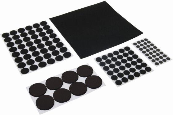 Fixman aliante di protezione feltro, set 125 pezzi nero-nero