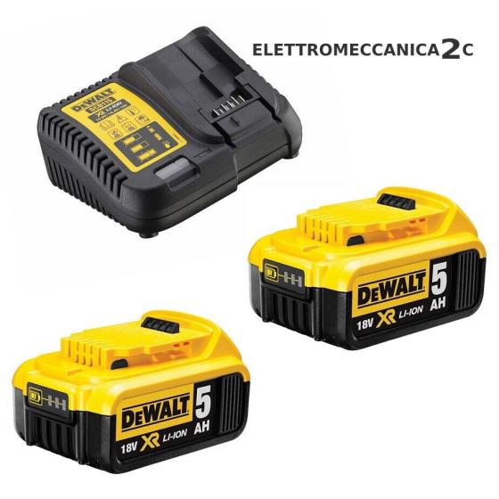 DEWALT DCB115P2-QW starter kit 18v caricabatteria dcb115 2 batterie dcb184 5ah