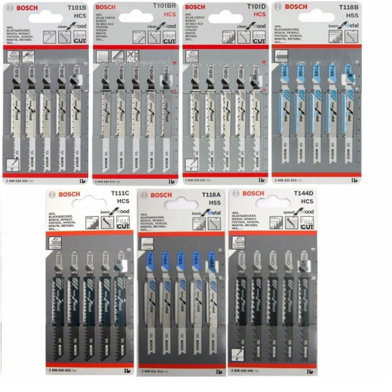CONFEZIONI LAME BOSCH DA 5 T101B T101BR T101D T111C T118A T118B  T144D