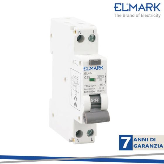 Interruttore salvavita differenziale 6KA 2P 20A/30MA 1 modulo