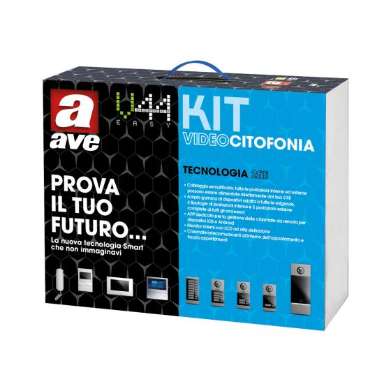 AVE KIT 2F monofamiliare con monitor 4,3 bianco K806-2FPIT4B1