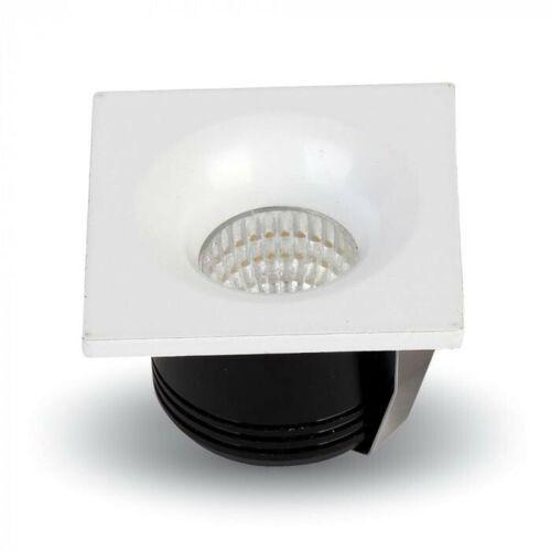Faretto led incasso spot quadrato bianco COB 3W V TAC VT-1123 con Driver 5110/51