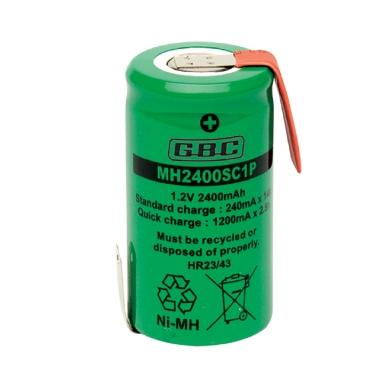 BATTERIA RICARICABILE NI-MH SC 2400MAH GBC 1,2 volt