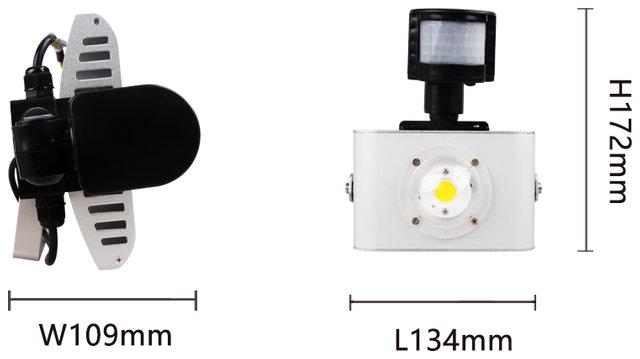 Lampada  LED con sensore di movimento e crepuscolare 10w