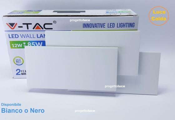V-TAC VT-712 APPLIQUE LAMPADA DA MURO A LED DA INTERNO BIANCO