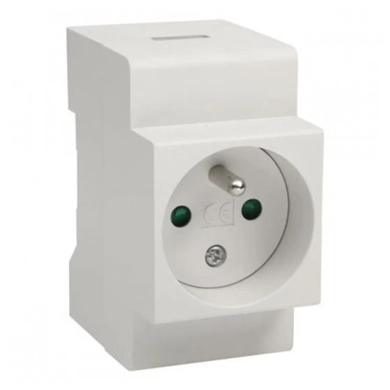 presa schuko monofase 230volt 16A da barra din quadro elettrico