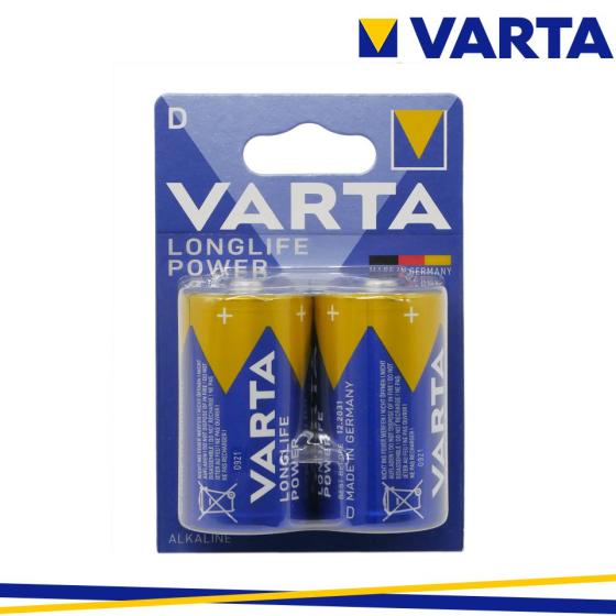 VARTA  BATTERIA  D 1,5v torcia blister 2pz alcalina long life