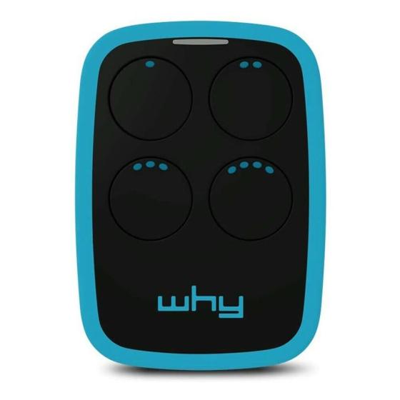 RADIOCOMANDO WHY EVO SKY BLUE MULTIFREQUENZA AD AUTOAPPRENDIMENTO 4 TASTI
