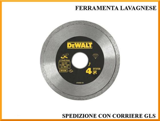 Disco da taglio piastrelle corona continua   115 x 22.23 mm Dewalt