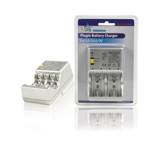 Plug in batterie charger for aa of aaa batteries