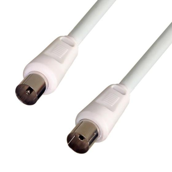 Cavo antenna doppia schermata bianco TV COASSIALE
